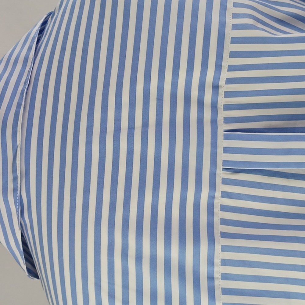 Veronica Beard Blue Striped/Gray Striped Blouse. - Picture 8 of 10